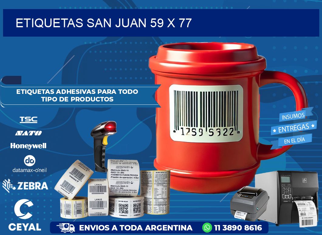 Etiquetas San Juan 59 x 77