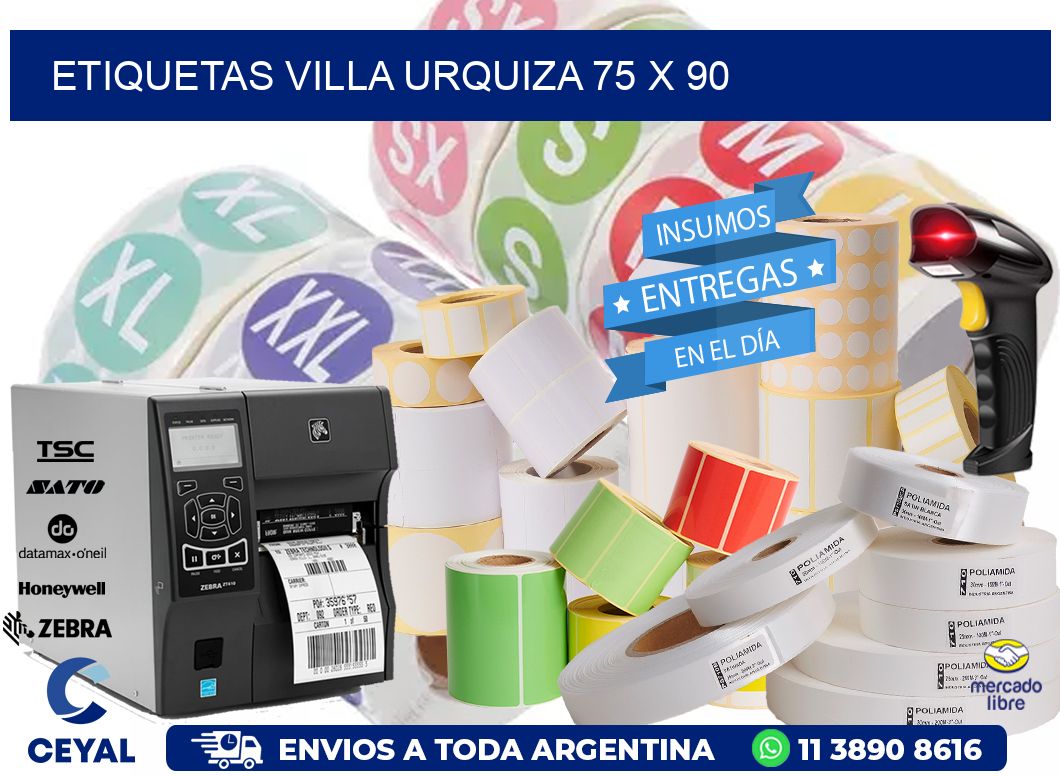 Etiquetas Villa Urquiza 75 x 90