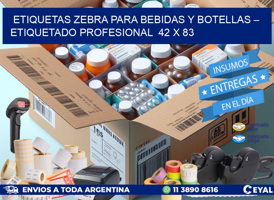 Etiquetas Zebra para Bebidas y Botellas – Etiquetado Profesional  42 x 83