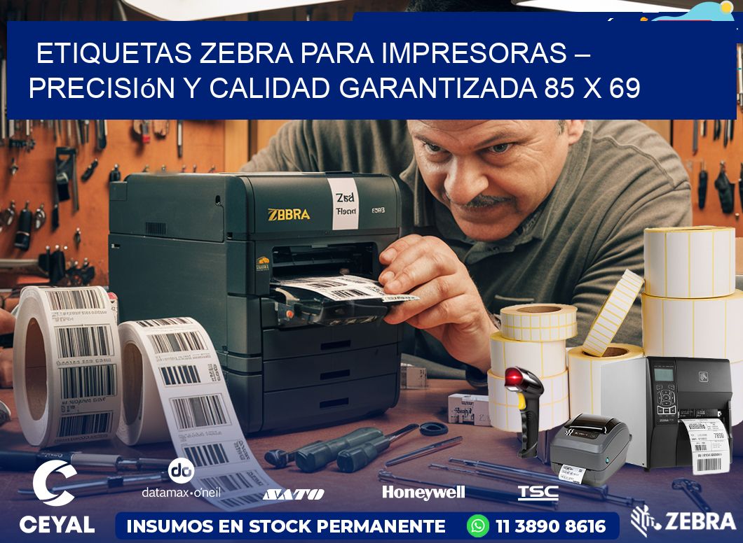 Etiquetas Zebra para Impresoras – Precisión y Calidad Garantizada 85 x 69
