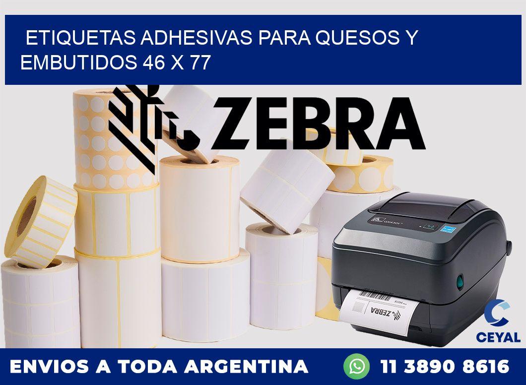 Etiquetas adhesivas para quesos y embutidos 46 x 77