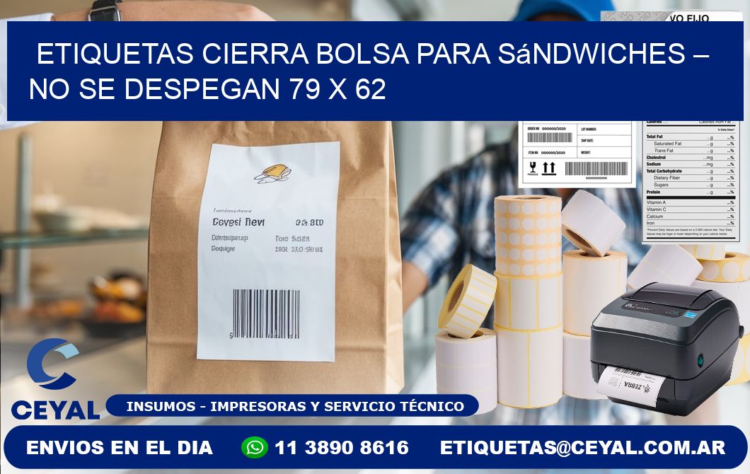 Etiquetas cierra bolsa para sándwiches – No se despegan 79 x 62
