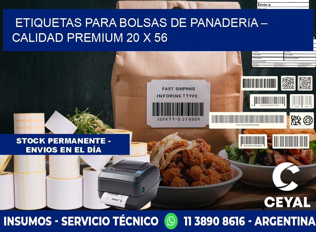 Etiquetas para bolsas de panadería – Calidad premium 20 x 56