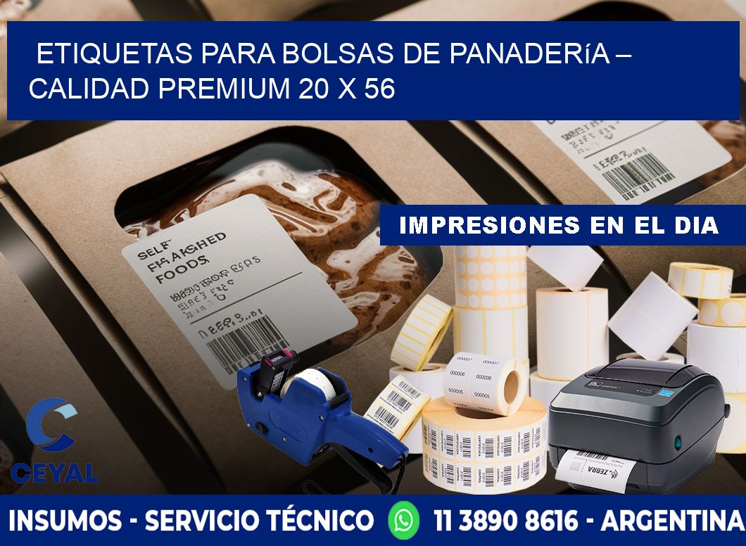 Etiquetas para bolsas de panadería – Calidad premium 20 x 56