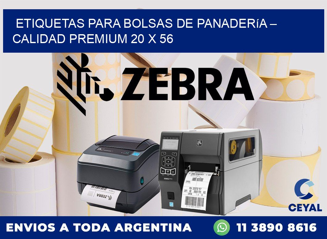 Etiquetas para bolsas de panadería – Calidad premium 20 x 56