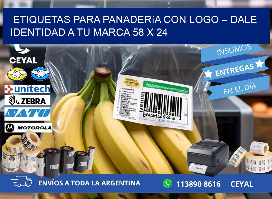 Etiquetas para panadería con logo – Dale identidad a tu marca 58 x 24