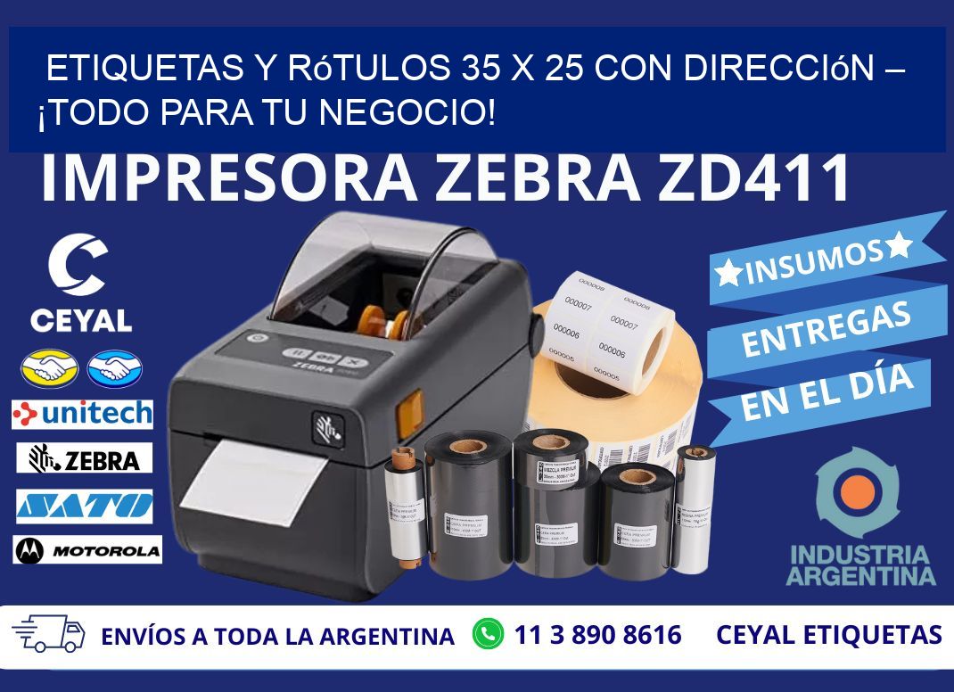 Etiquetas y Rótulos 35 x 25 con Dirección – ¡Todo para tu Negocio!