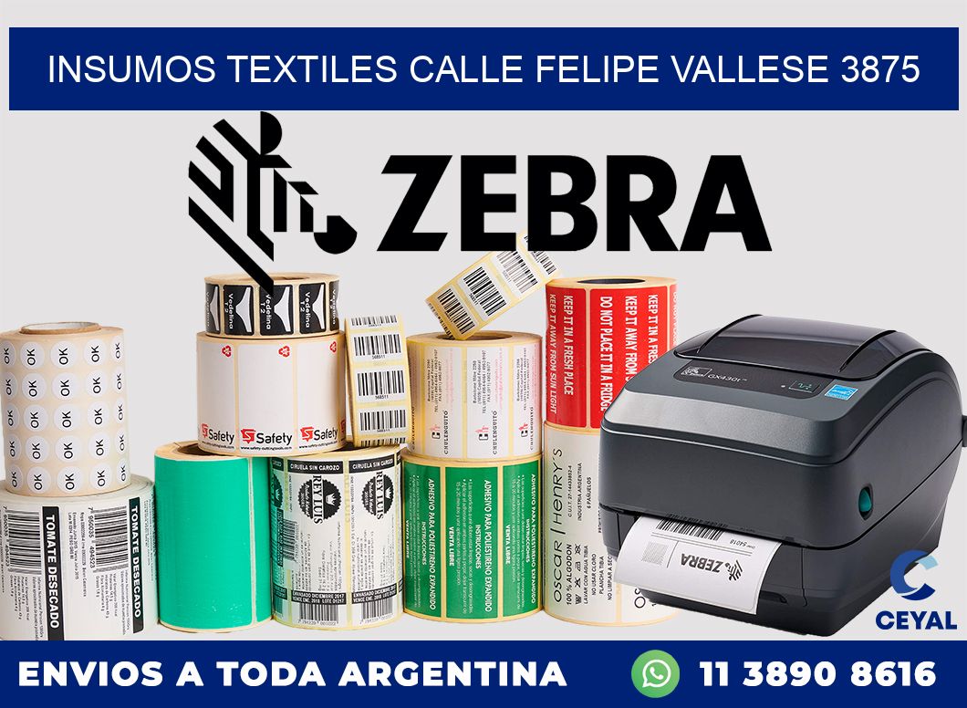 INSUMOS TEXTILES CALLE FELIPE VALLESE 3875