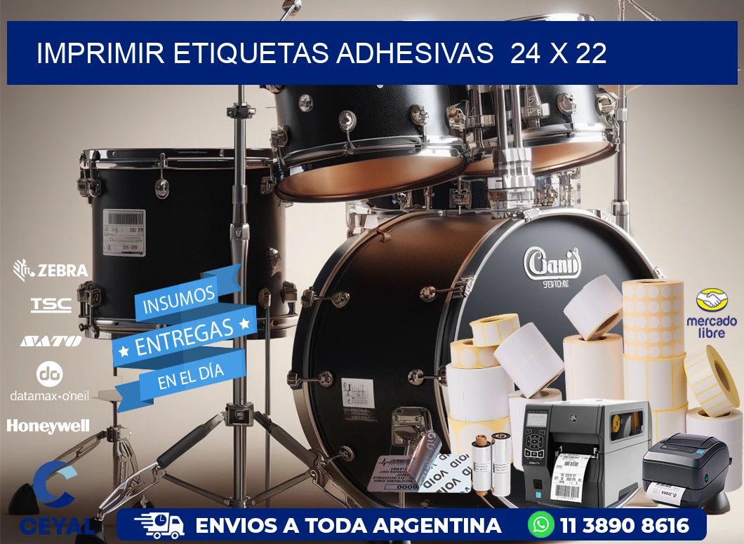 Imprimir Etiquetas adhesivas  24 x 22