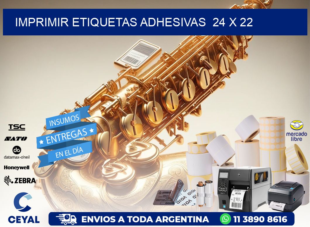 Imprimir Etiquetas adhesivas  24 x 22