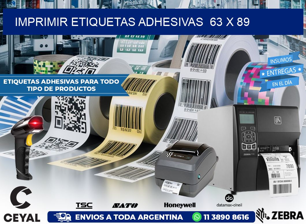 Imprimir Etiquetas adhesivas  63 x 89