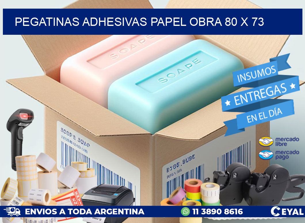 Pegatinas Adhesivas papel Obra 80 x 73