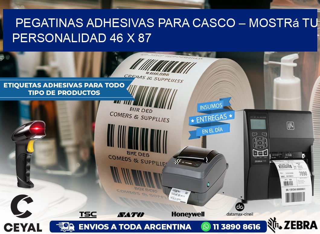 Pegatinas Adhesivas para Casco – Mostrá Tu Personalidad 46 x 87