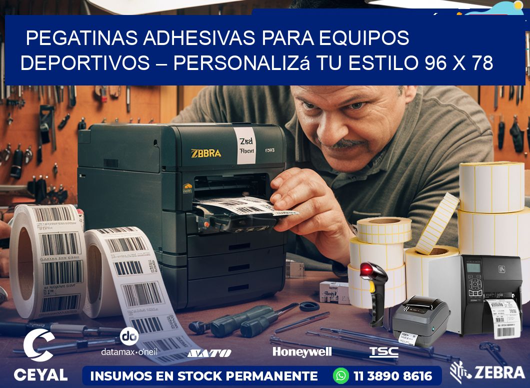 Pegatinas Adhesivas para Equipos Deportivos – Personalizá Tu Estilo 96 x 78