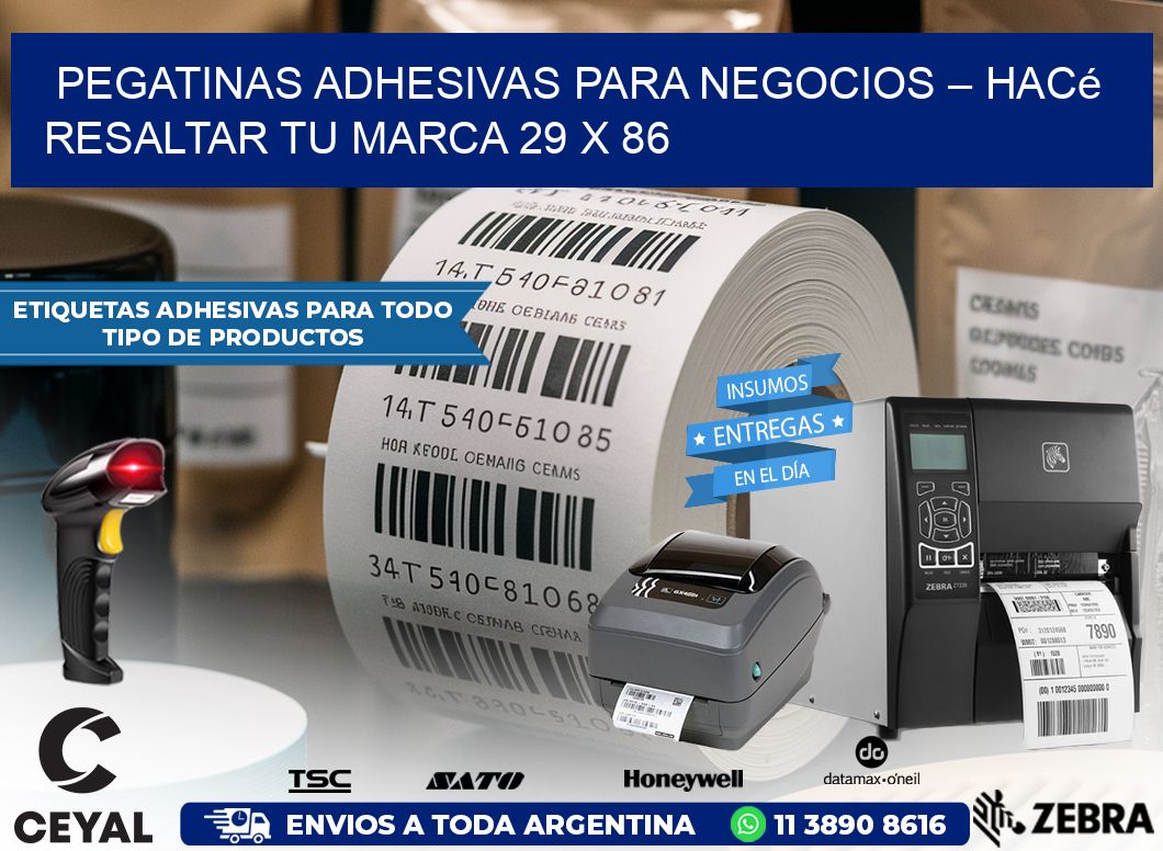 Pegatinas Adhesivas para Negocios – Hacé Resaltar Tu Marca 29 x 86