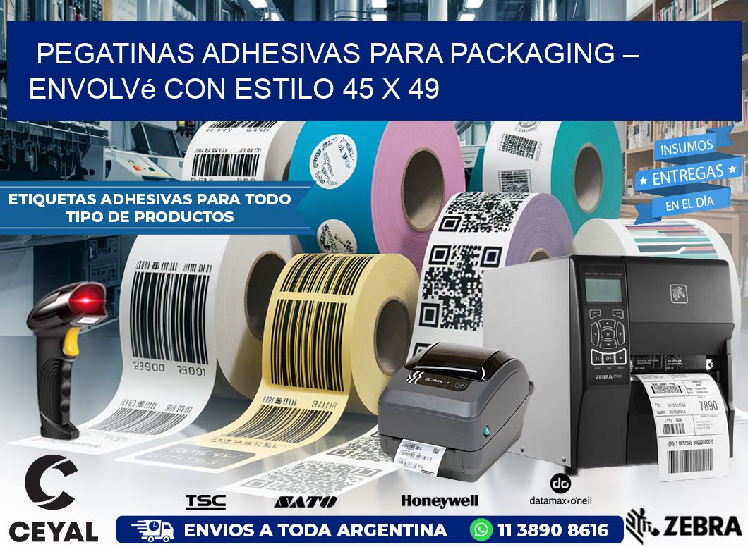 Pegatinas Adhesivas para Packaging – Envolvé con Estilo 45 x 49