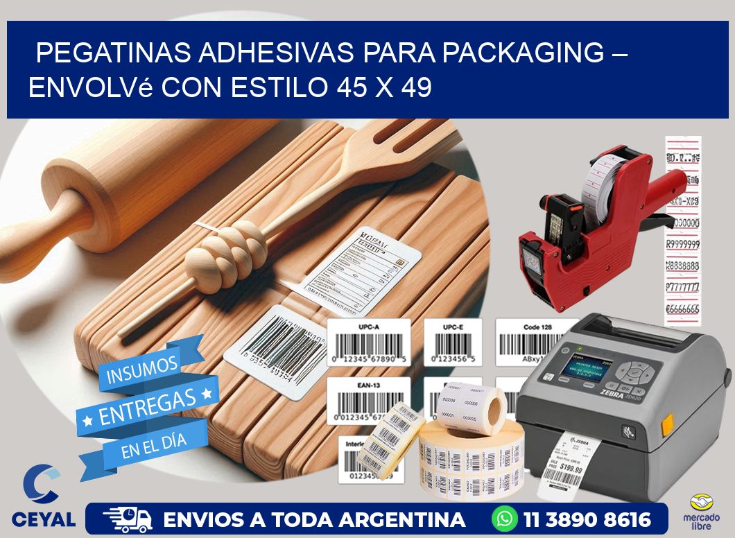 Pegatinas Adhesivas para Packaging – Envolvé con Estilo 45 x 49