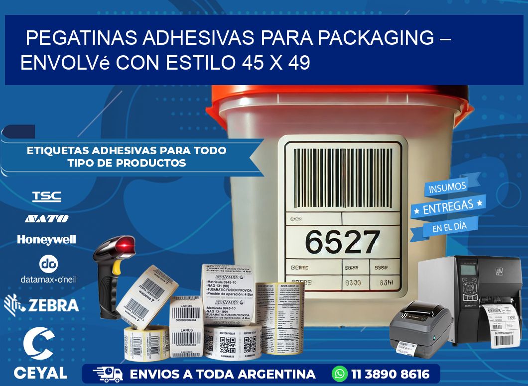 Pegatinas Adhesivas para Packaging – Envolvé con Estilo 45 x 49