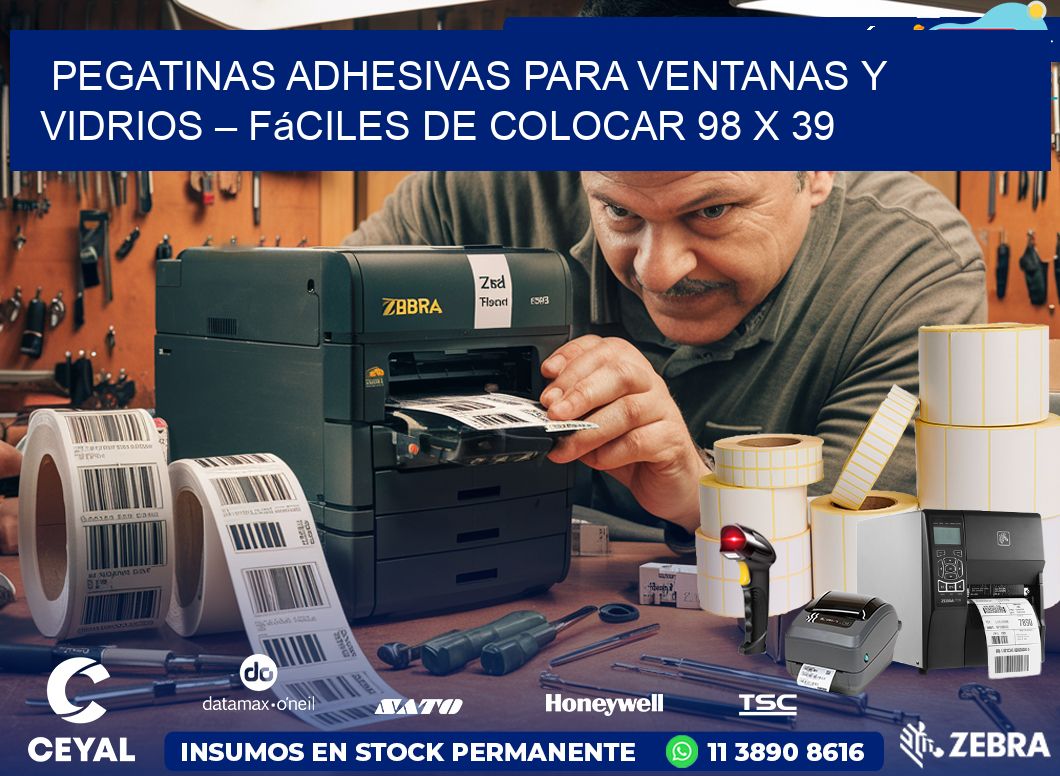 Pegatinas Adhesivas para Ventanas y Vidrios – Fáciles de Colocar 98 x 39