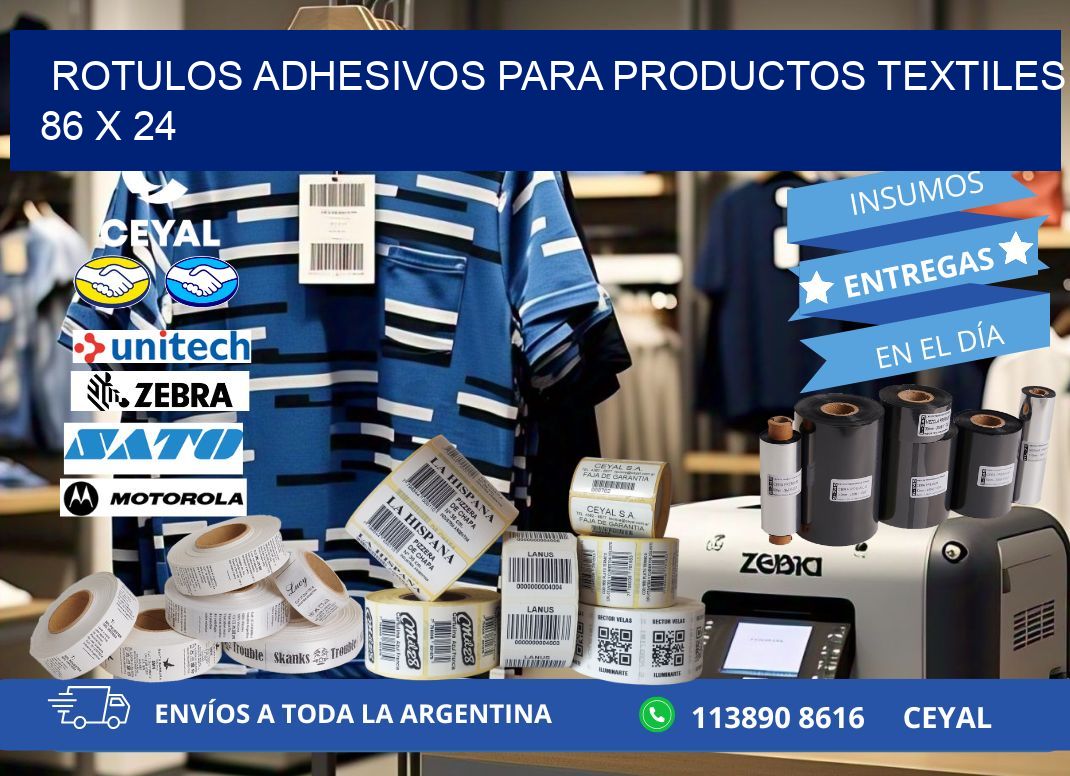 ROTULOS ADHESIVOS PARA PRODUCTOS TEXTILES 86 x 24
