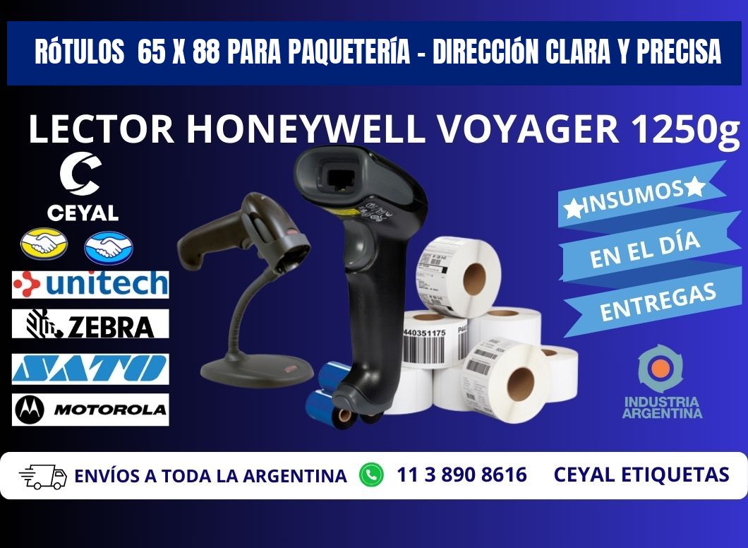 Rótulos  65 x 88 para Paquetería – Dirección Clara y Precisa