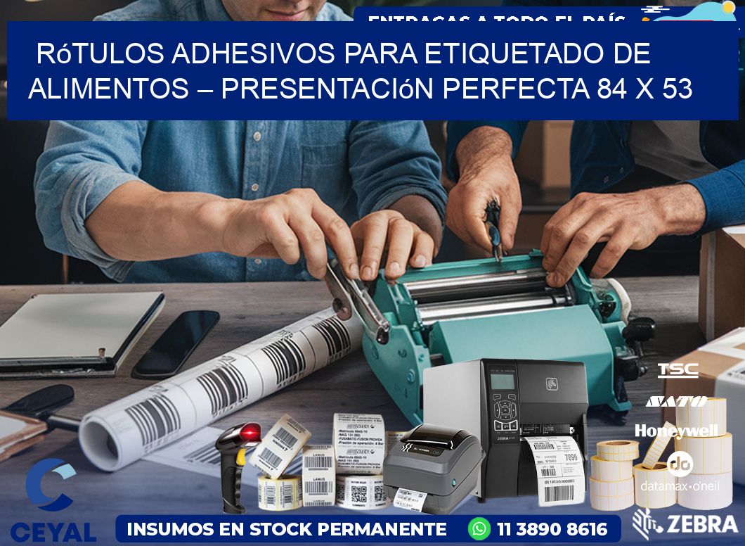 Rótulos Adhesivos para Etiquetado de Alimentos – Presentación Perfecta 84 x 53