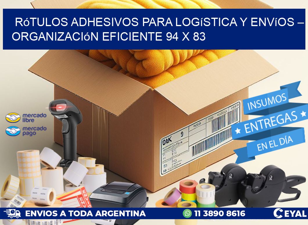 Rótulos Adhesivos para Logística y Envíos – Organización Eficiente 94 x 83