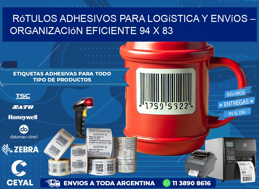 Rótulos Adhesivos para Logística y Envíos – Organización Eficiente 94 x 83