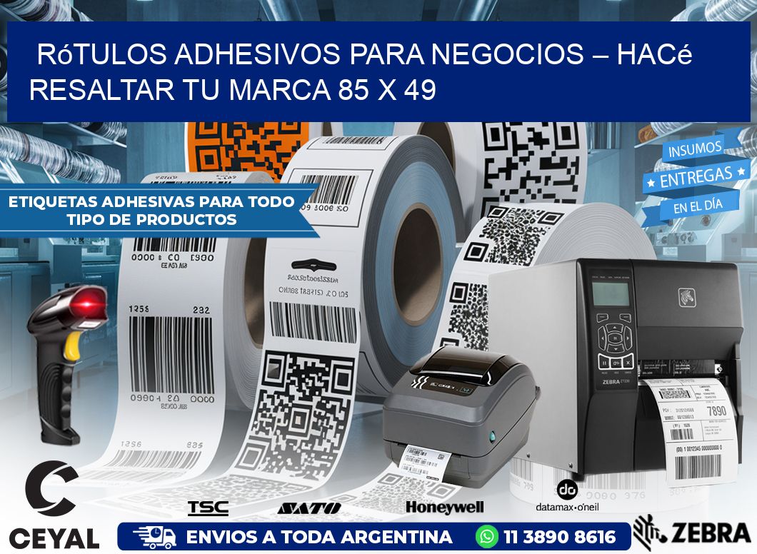 Rótulos Adhesivos para Negocios – Hacé Resaltar Tu Marca 85 x 49