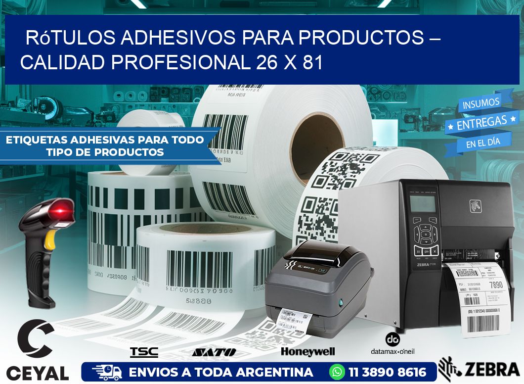 Rótulos Adhesivos para Productos – Calidad Profesional 26 x 81