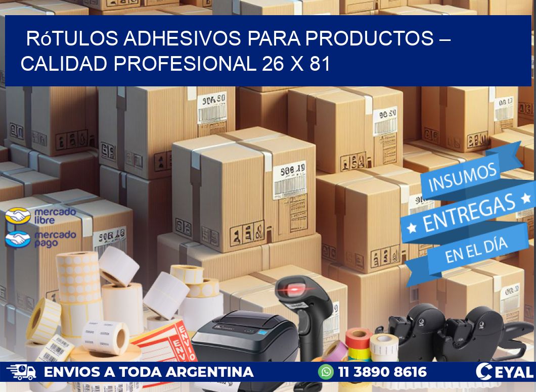 Rótulos Adhesivos para Productos – Calidad Profesional 26 x 81