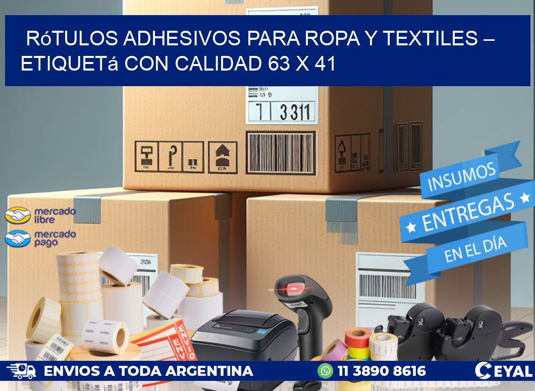 Rótulos Adhesivos para Ropa y Textiles – Etiquetá con Calidad 63 x 41