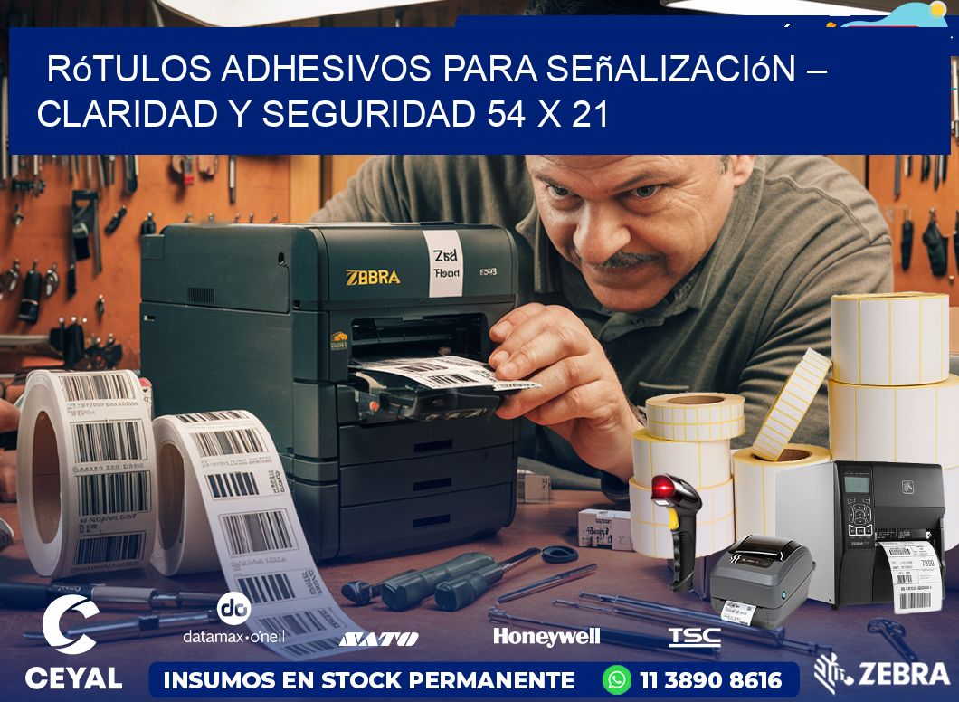 Rótulos Adhesivos para Señalización – Claridad y Seguridad 54 x 21