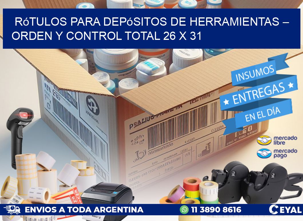 Rótulos para Depósitos de Herramientas – Orden y Control Total 26 x 31