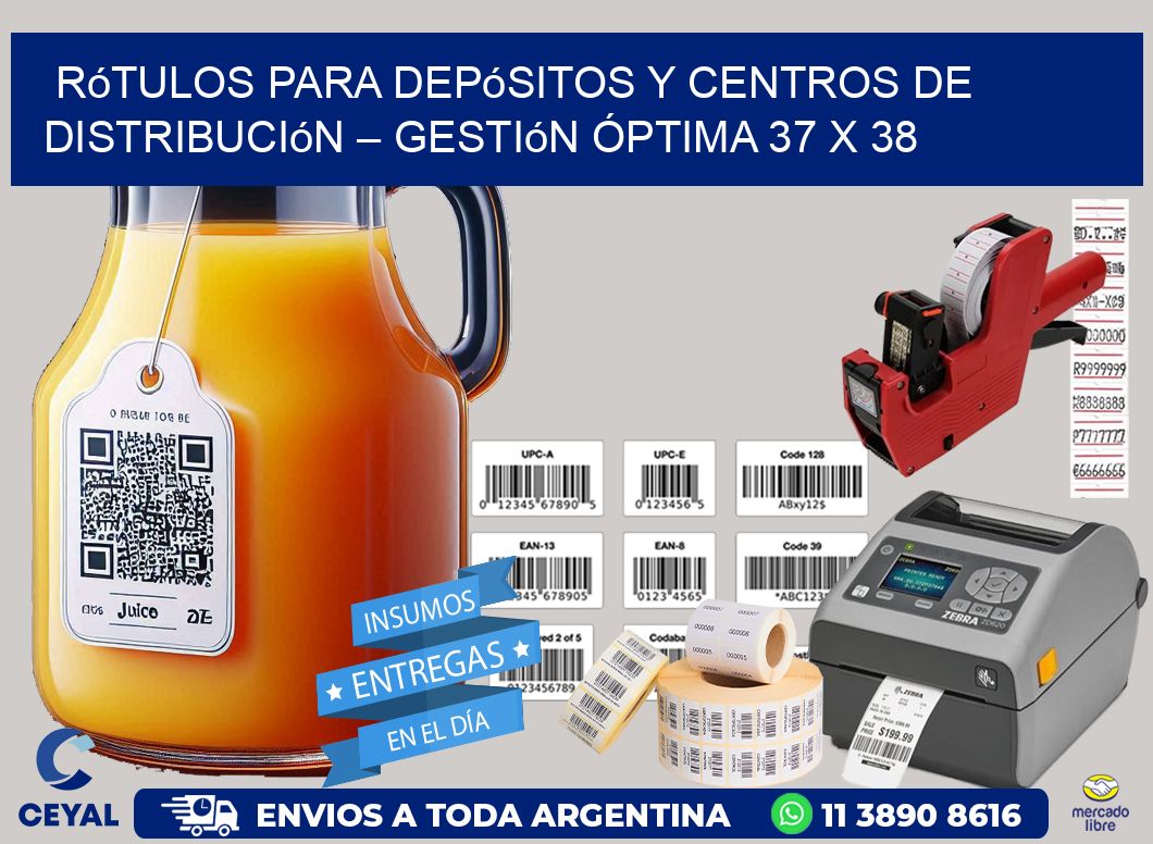 Rótulos para Depósitos y Centros de Distribución – Gestión Óptima 37 x 38