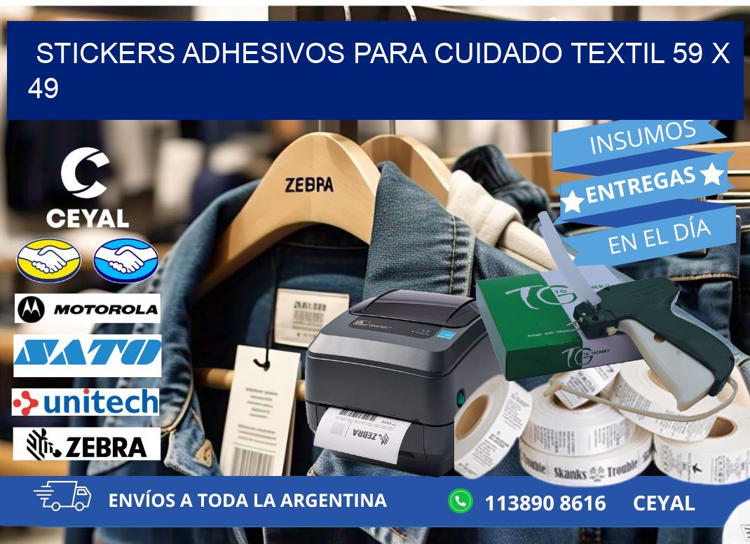 STICKERS ADHESIVOS PARA CUIDADO TEXTIL 59 x 49
