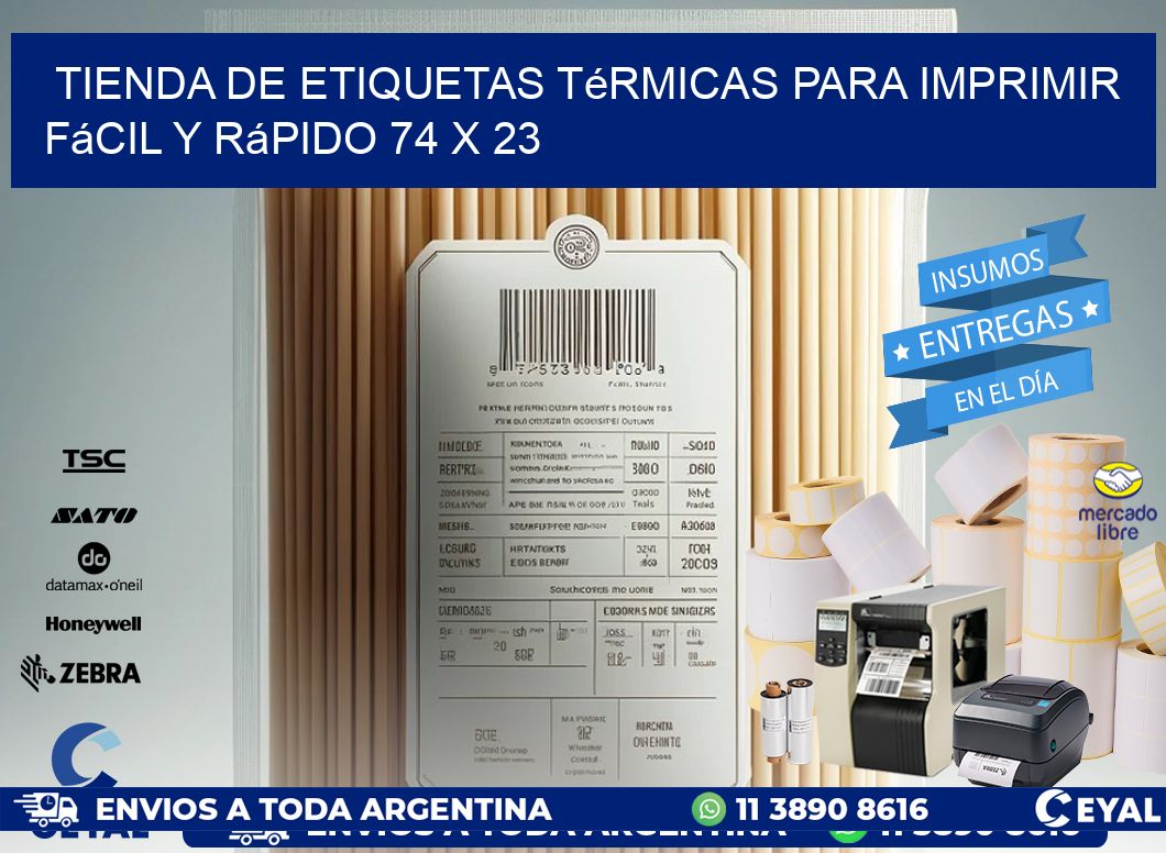 Tienda de Etiquetas Térmicas para Imprimir Fácil y Rápido 74 x 23