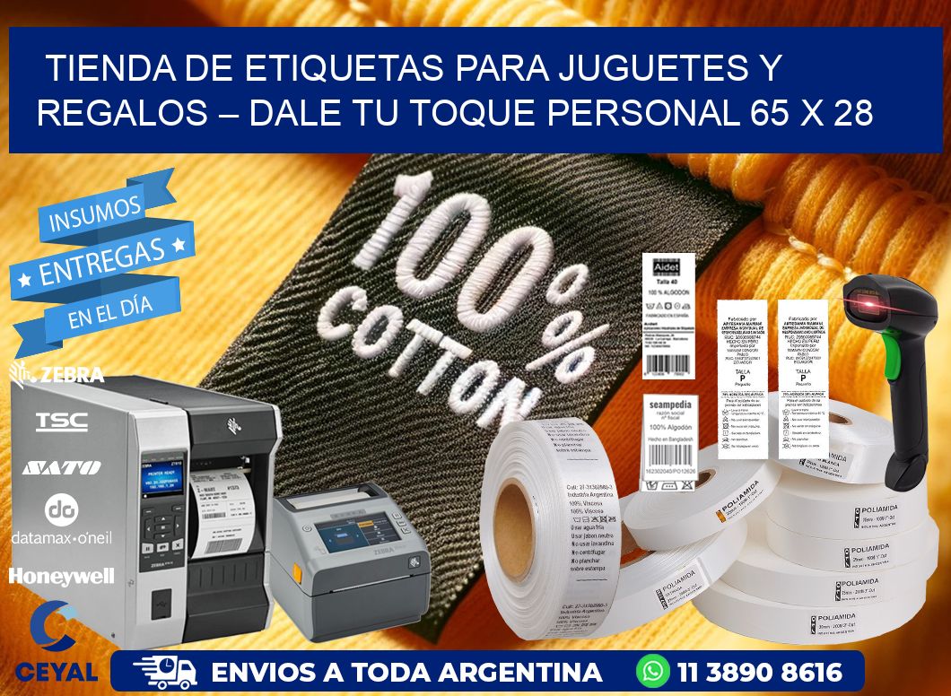 Tienda de Etiquetas para Juguetes y Regalos – Dale Tu Toque Personal 65 x 28