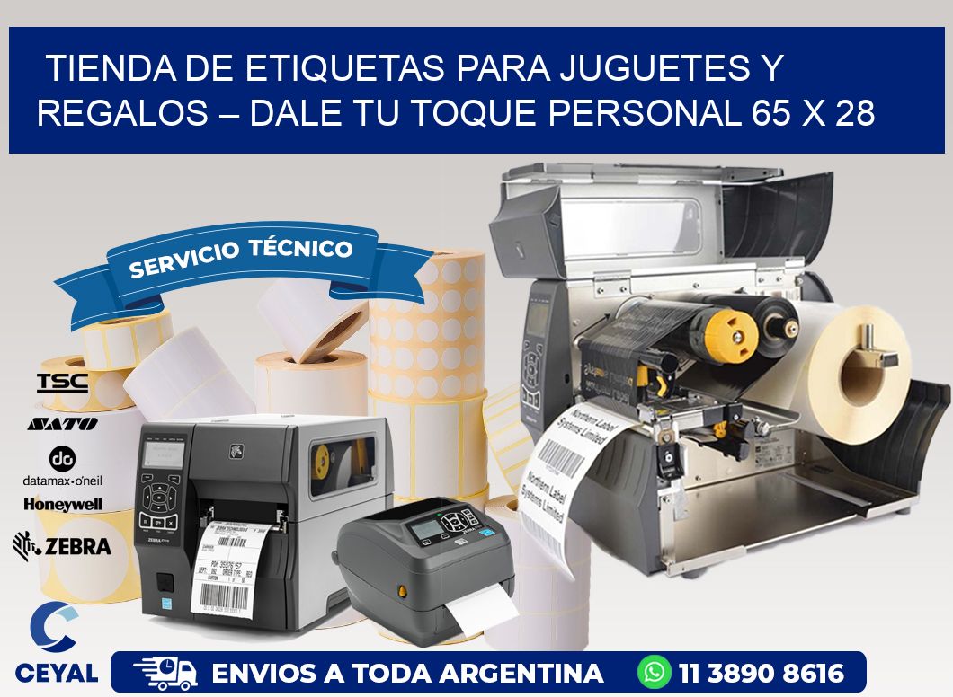 Tienda de Etiquetas para Juguetes y Regalos – Dale Tu Toque Personal 65 x 28