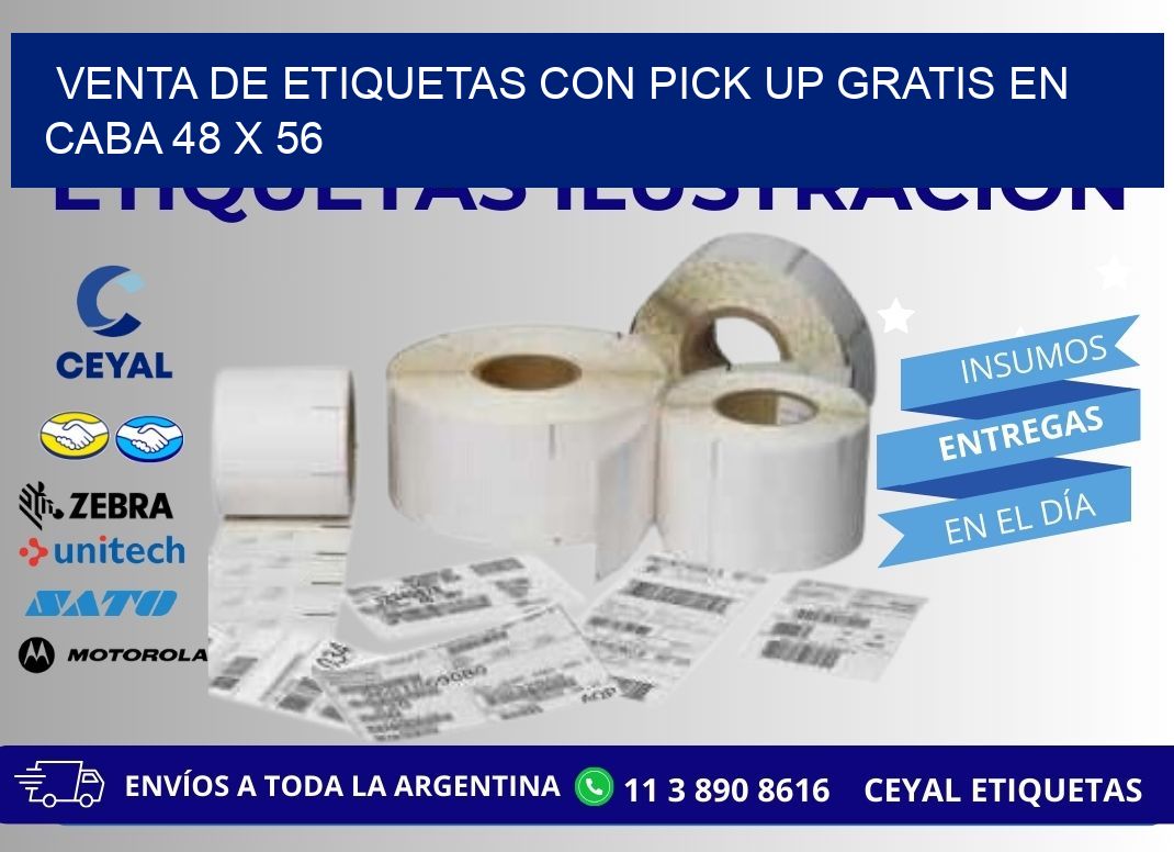 VENTA DE ETIQUETAS CON PICK UP GRATIS EN CABA 48 x 56