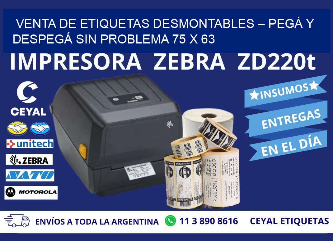 VENTA DE ETIQUETAS DESMONTABLES – PEGÁ Y DESPEGÁ SIN PROBLEMA 75 x 63