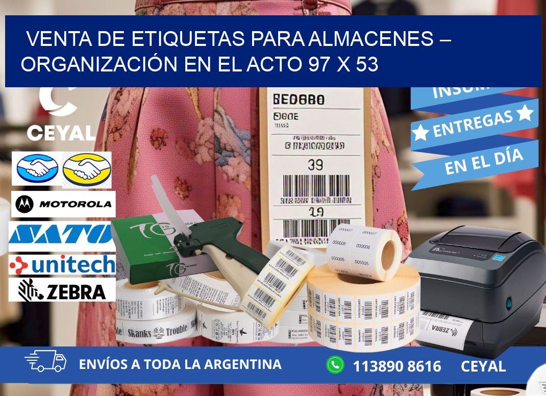 VENTA DE ETIQUETAS PARA ALMACENES – ORGANIZACIÓN EN EL ACTO 97 x 53