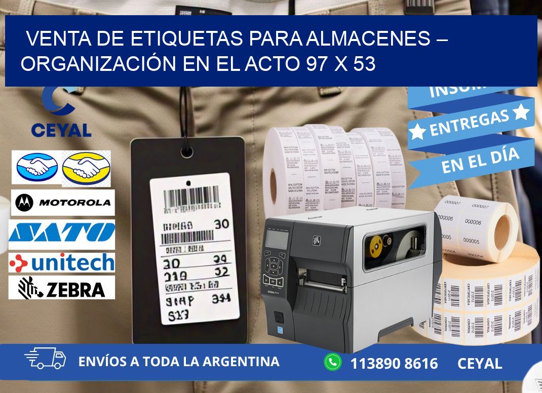 VENTA DE ETIQUETAS PARA ALMACENES – ORGANIZACIÓN EN EL ACTO 97 x 53