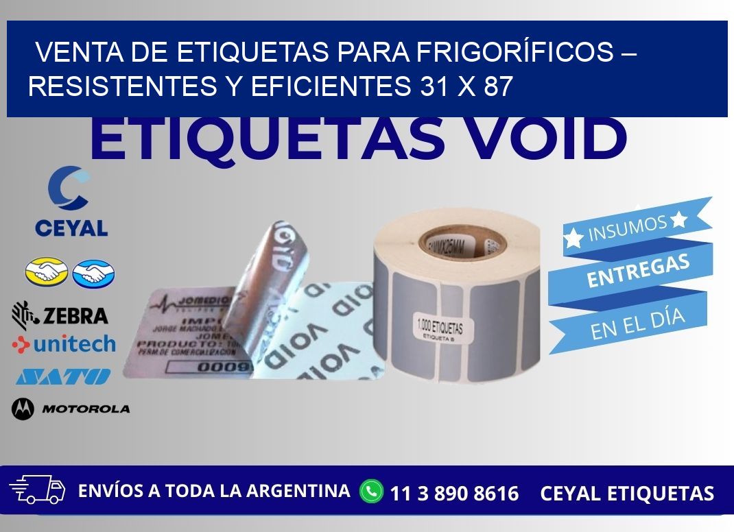 VENTA DE ETIQUETAS PARA FRIGORÍFICOS – RESISTENTES Y EFICIENTES 31 x 87