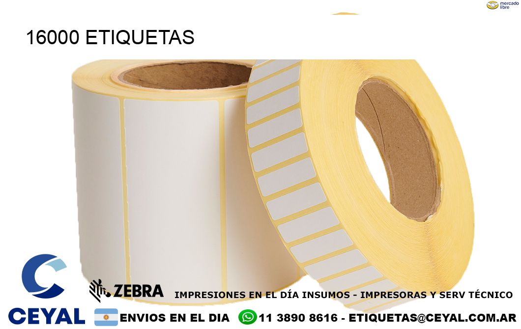 16000 ETIQUETAS