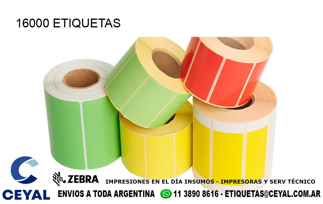 16000 ETIQUETAS