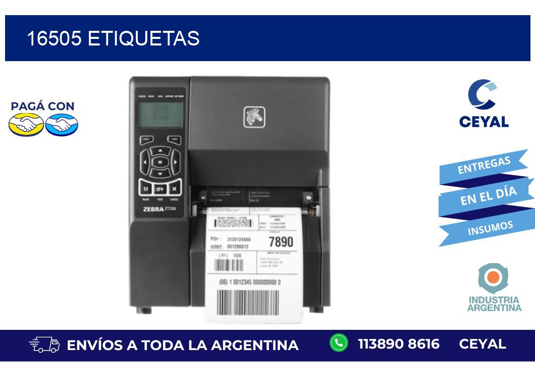 16505 ETIQUETAS