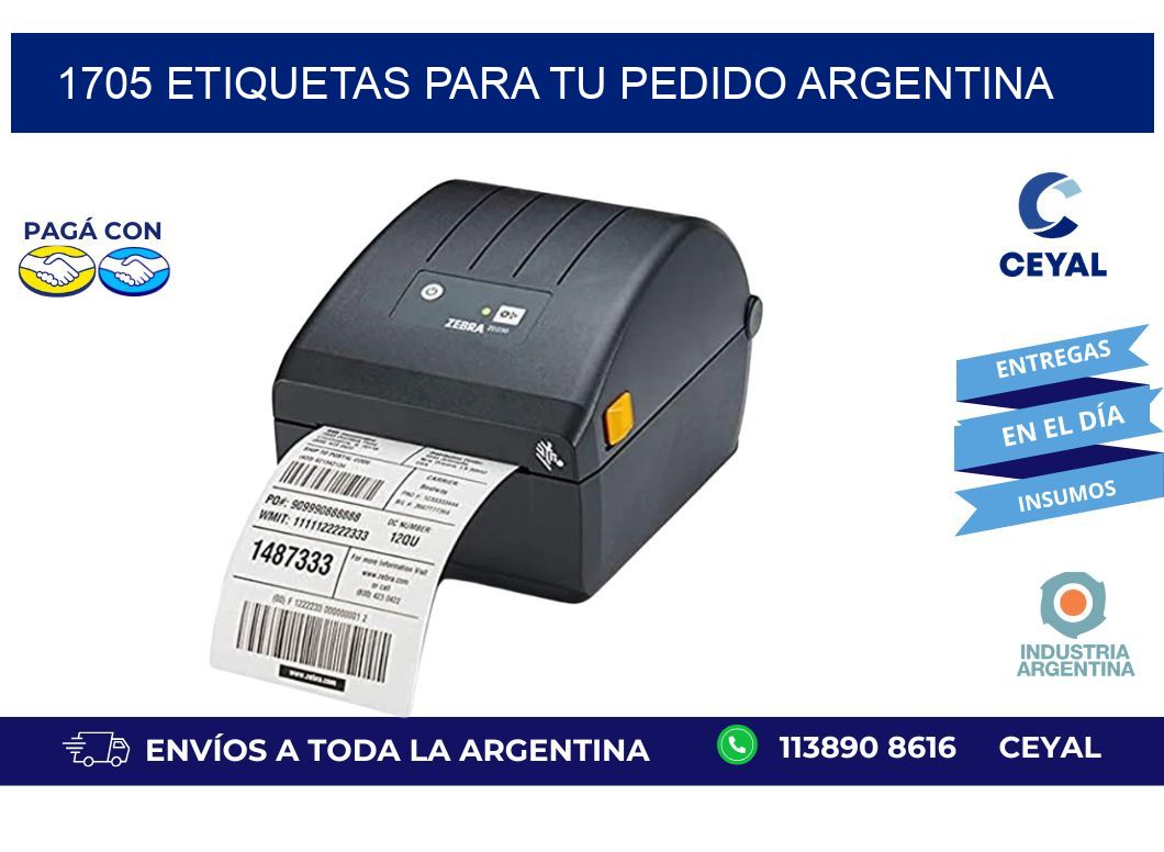 1705 ETIQUETAS PARA TU PEDIDO ARGENTINA