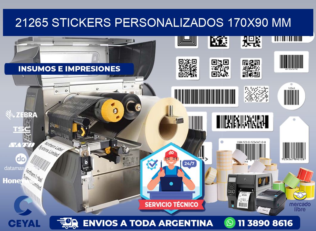 21265 STICKERS PERSONALIZADOS 170x90 mm