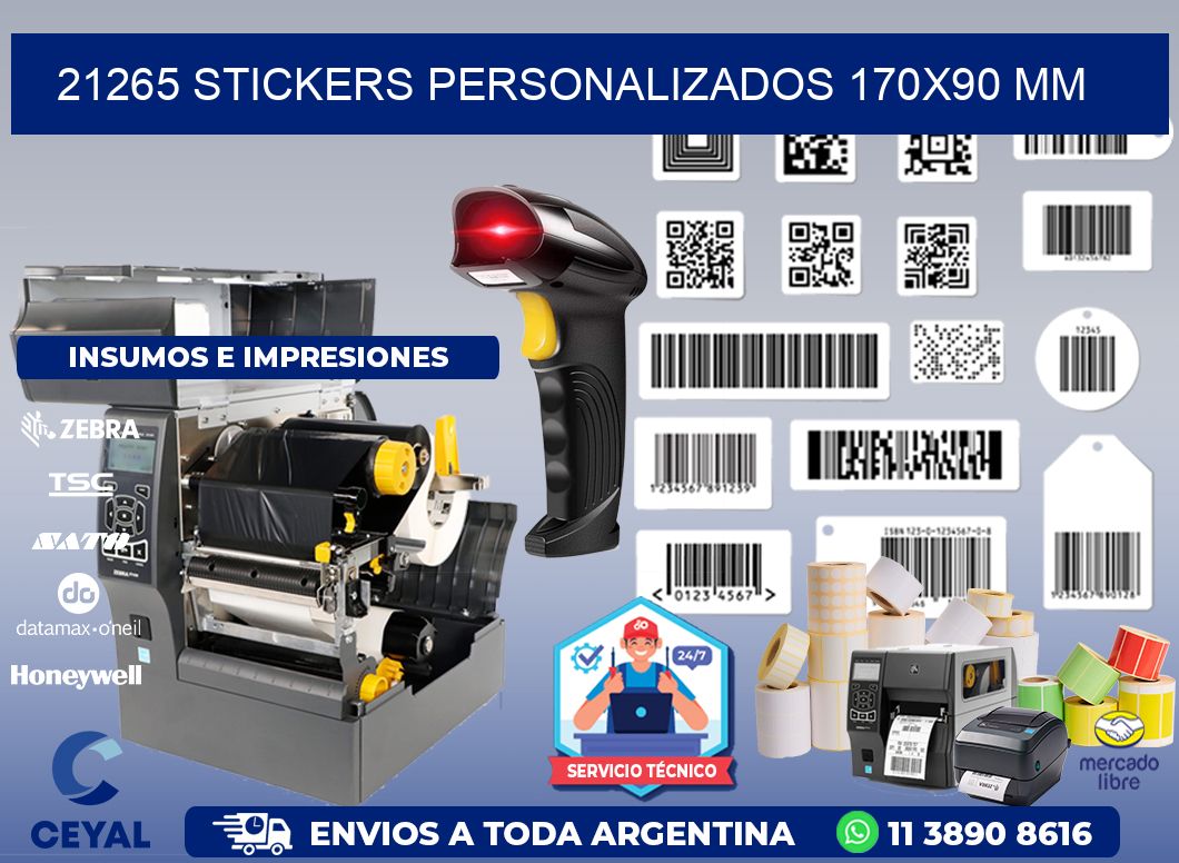 21265 STICKERS PERSONALIZADOS 170x90 mm